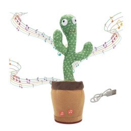 TAŃCZĄCY KAKTUS INTERAKTYWNA PLUSZOWA ZABAWKA Z FUNKCJĄ ŚPIEWANIA USB