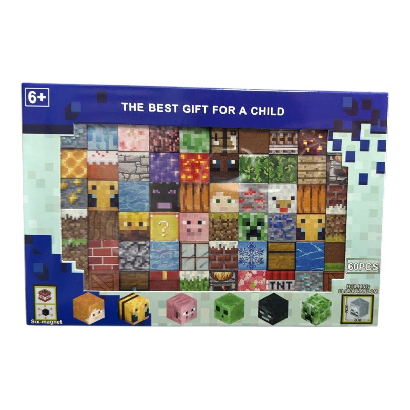 ZESTAW 60SZT KLOCKI MAGNETYCZNE