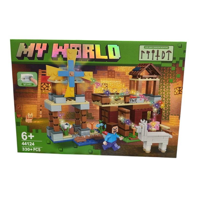 KLOCKI 330PCS+ MY WORLD MINECRAFT LED