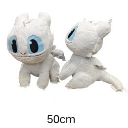 PLUSZOWA MASKOTKA SMOK BIAŁY & CZARNY 50CM