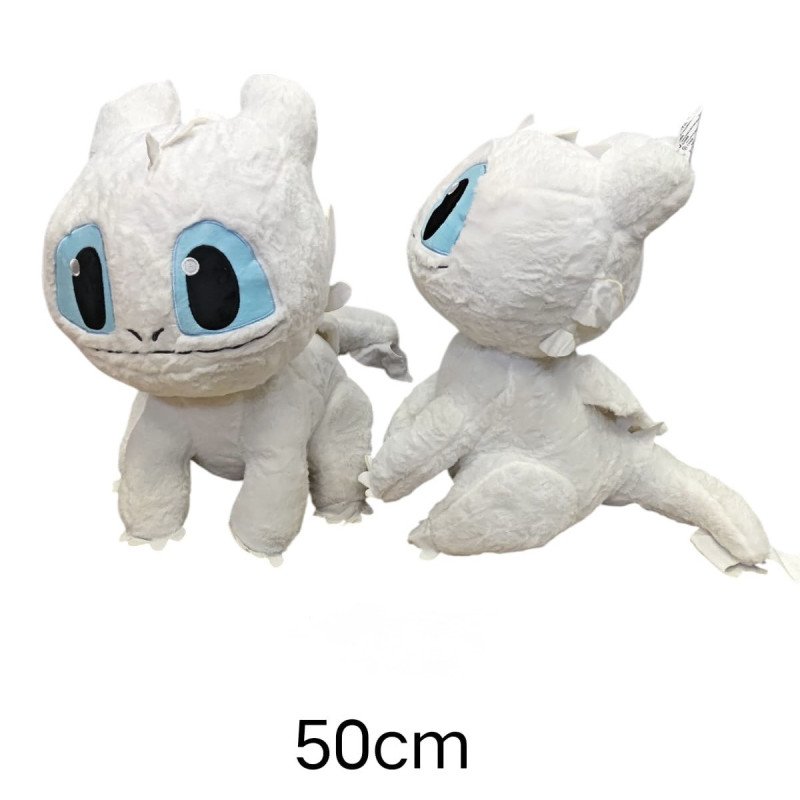 PLUSZOWA MASKOTKA SMOK BIAŁY & CZARNY 50CM