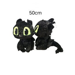 PLUSZOWA MASKOTKA SMOK BIAŁY & CZARNY 50CM