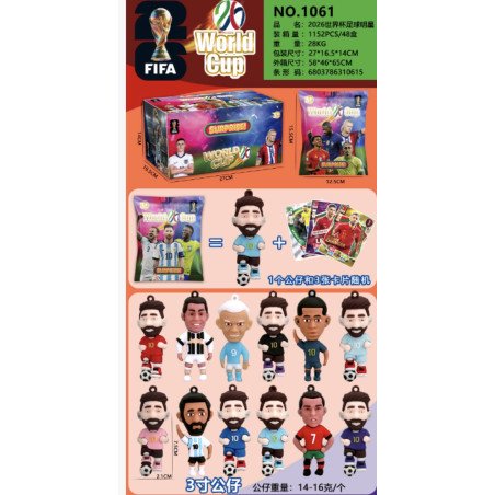 LOSOWA SASZETKI FIGURKA + X3 KARTY PIŁKARSKIE SOCCER STARS