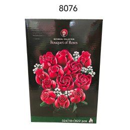 KLOCKI KWIATY 822PCS BOUQUET OF ROSES
