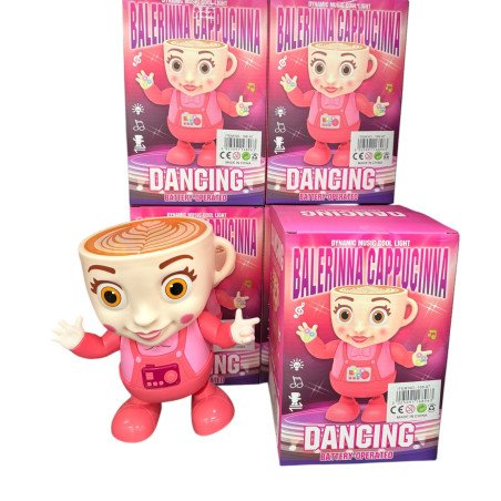 INTERAKTYWNY BALERINNA CAPPUCINNA CHODZI GRA MUZYKA MELODIA TAŃCZY ŚWIECI