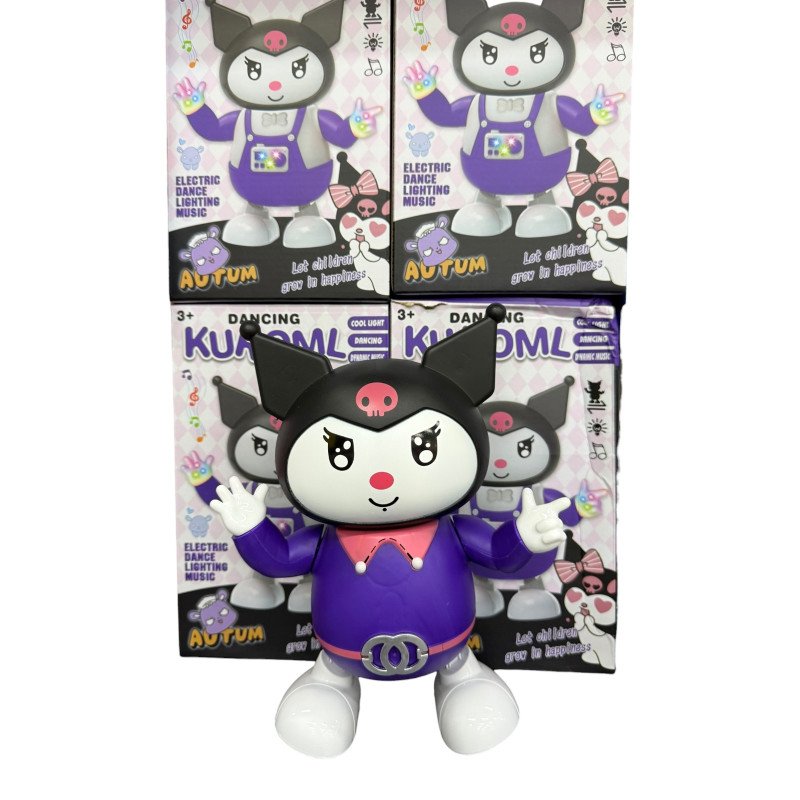 INTERAKTYWNY KUROMI CHODZI GRA MUZYKA MELODIA TAŃCZY ŚWIECI