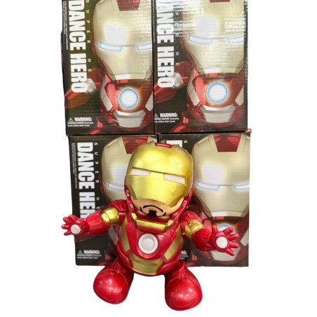 INTERAKTYWNY IRON MAN CHODZI GRA MUZYKA MELODIA TAŃCZY ŚWIECI