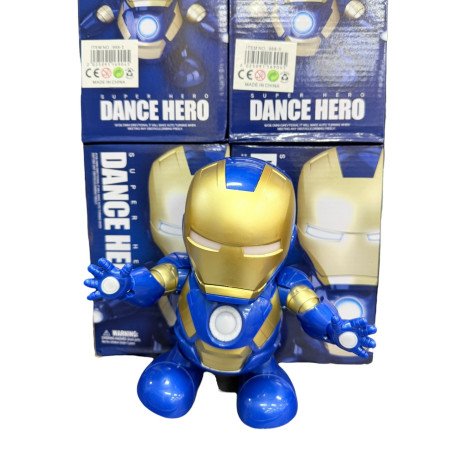 INTERAKTYWNY IRON MAN CHODZI GRA MUZYKA MELODIA TAŃCZY ŚWIECI