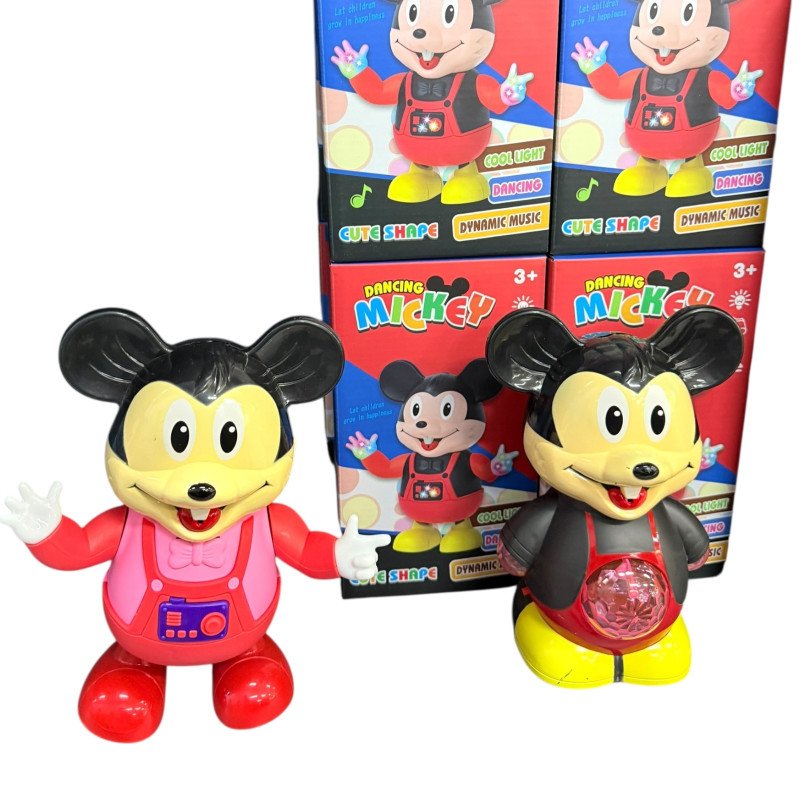 INTERAKTYWNY MICKEY MOUSE CHODZI GRA MUZYKA MELODIA TAŃCZY ŚWIECI