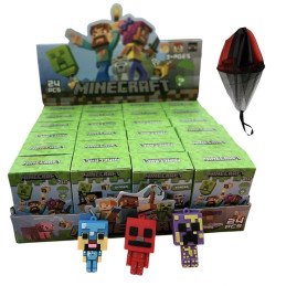 FIGURKI MINECRAFT + PARAOL W PUDEŁKO