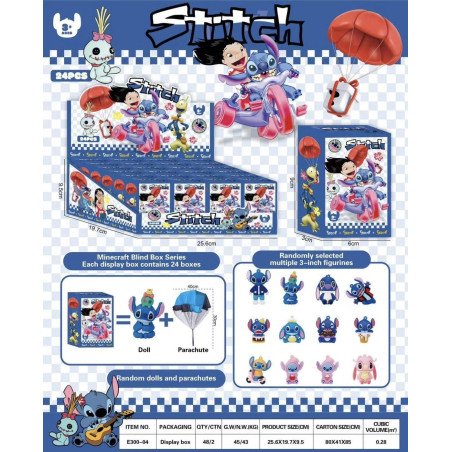 FIGURKI STITCH + PARASOL W PUDEŁKO