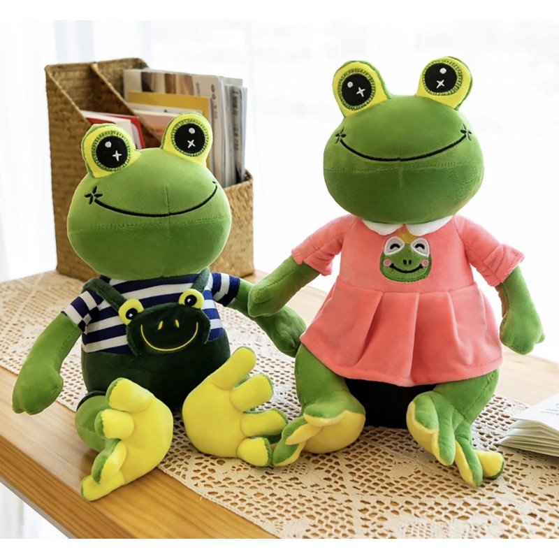 PLUSZAK MASKOTKA ŻABA MIX 40CM