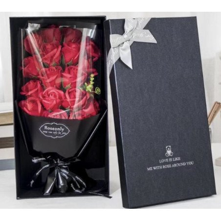 FLOWER BOX BUKIET RÓŻ MYDLANYCH DUŻY KWIATY NA PREZENT