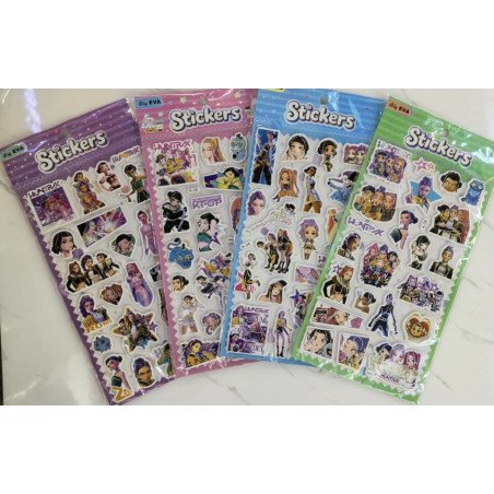 NAKLEJKI Z FOLII ZŁOTEJ K-POP