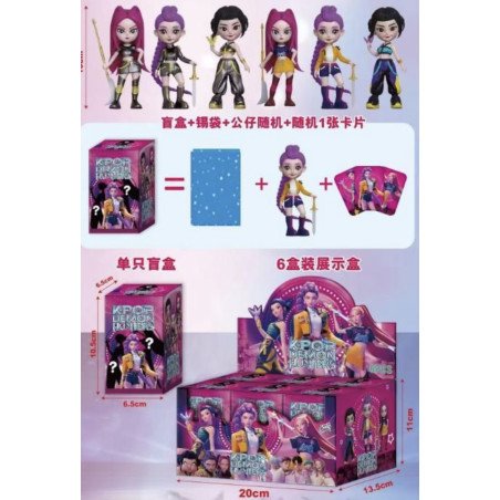 LOSOWA PUDEŁKA SASZETKI FIGURKI + KARTA K-POP DEMON HUNTERS