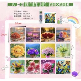 ZESTAW DO MALOWANIA DIAMENTAMI 20*20CM