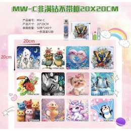 ZESTAW DO MALOWANIA DIAMENTAMI 20*20CM