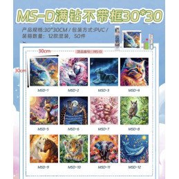 ZESTAW DO MALOWANIA DIAMENTAMI 30*30CM