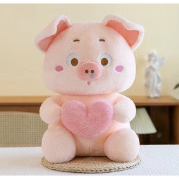 PLUSZAK MASKOTKA ŚWINKA Z SERCEM 45CM