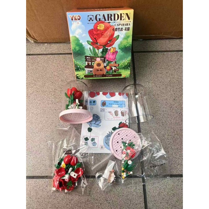 KLOCKI MINI RÓŻA W SZKŁA