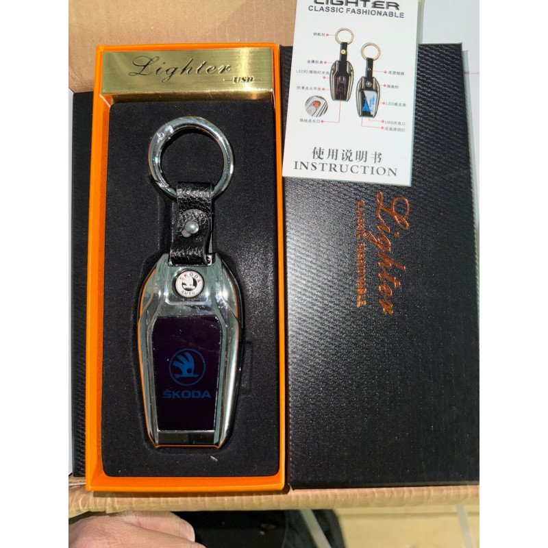 SKODA ZAPALNICZKA ŻAROWA ELEGANCKI BRELOK USB LED