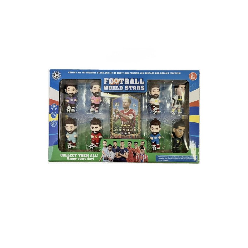 ZESTAW 8SZT FIGURKI + 8X KARTA PIŁKARSKIE