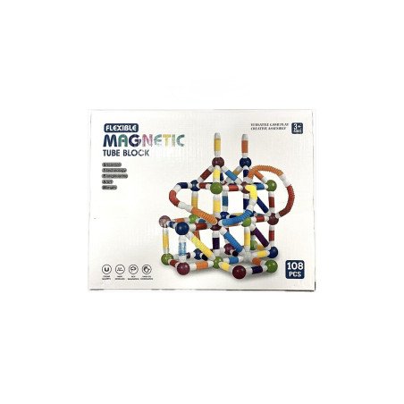 KLOCKI MAGNETYCZNE Z RURKAMI 108 EL.