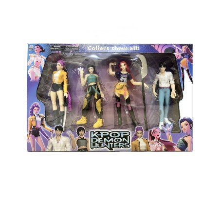 ZESTAW 4SZT FIGURKI K-POP DEMON HUNTERS