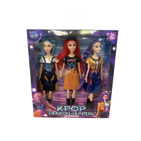 ZESTAW 3SZT LALKA K-POP DEMON HUNTERS