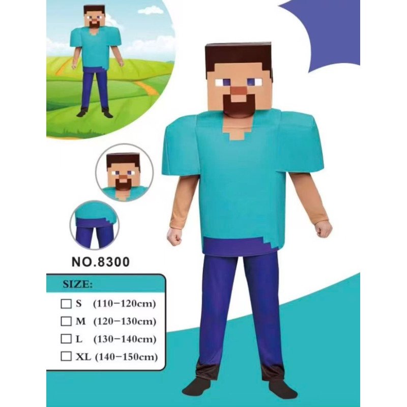 STRÓJ KOSTIUM MINECRAFT STEVE