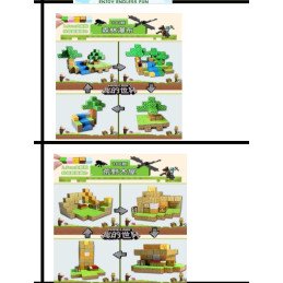 KLOCKI MAGNETYCZNE 100PCS MINECRAFT