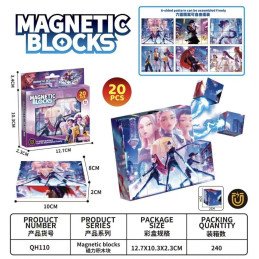 KLOCKI MAGNETYCZNE 20PCS K-POP DEMON HUNTERS