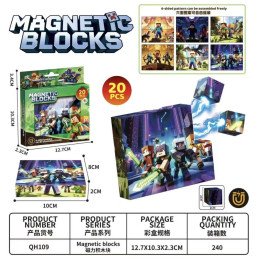 KLOCKI MAGNETYCZNE 20PCS MINECRAFT