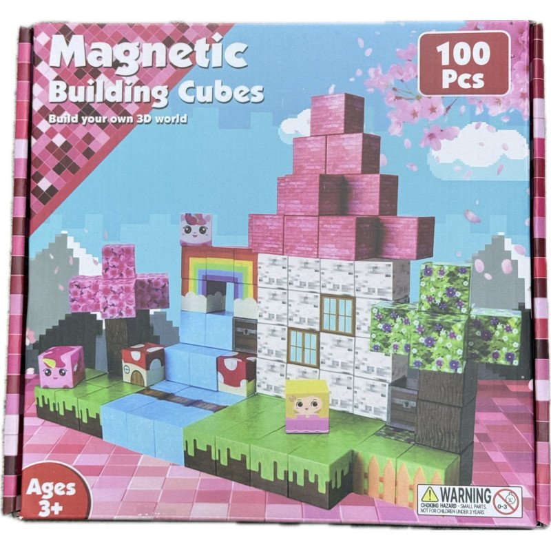 KLOCKI MAGNETYCZNE 100PCS MINECRAFT