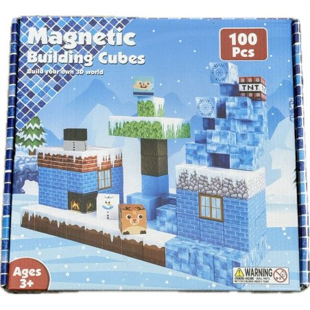 KLOCKI MAGNETYCZNE 100PCS MINECRAFT