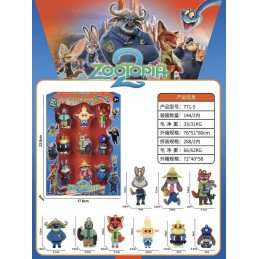 ZESTAW 9SZT FIGURKI ZOOTOPIA