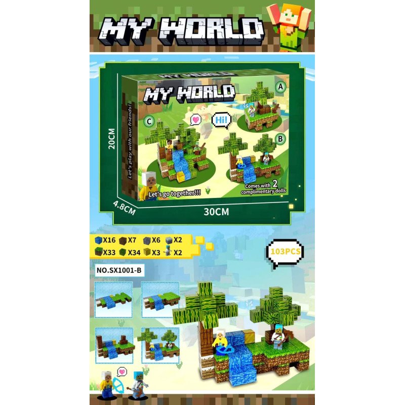 KLOCKI 103PCS MY WORLD MINECRAFT