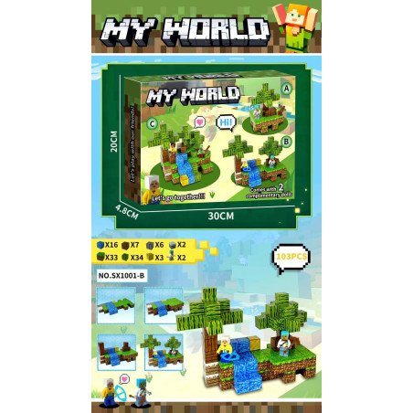 KLOCKI 103PCS MY WORLD MINECRAFT