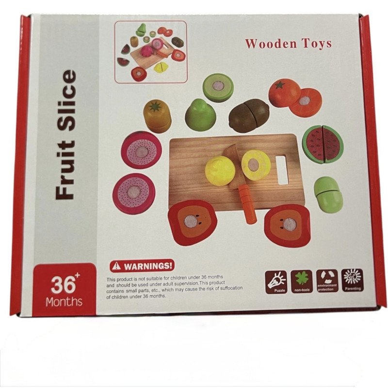 DREWNIANE OWOCE DO KROJENIA NA MAGNES