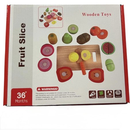 DREWNIANE OWOCE DO KROJENIA NA MAGNES