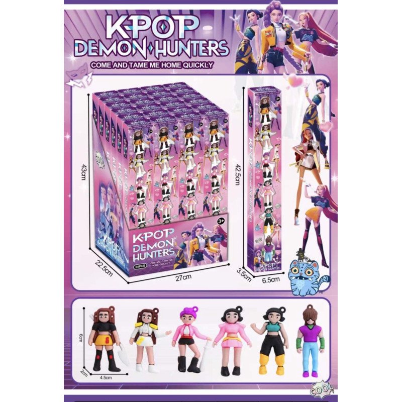 ZESTAW 6SZT FIGURKI K-POP DEMON HUNTERS