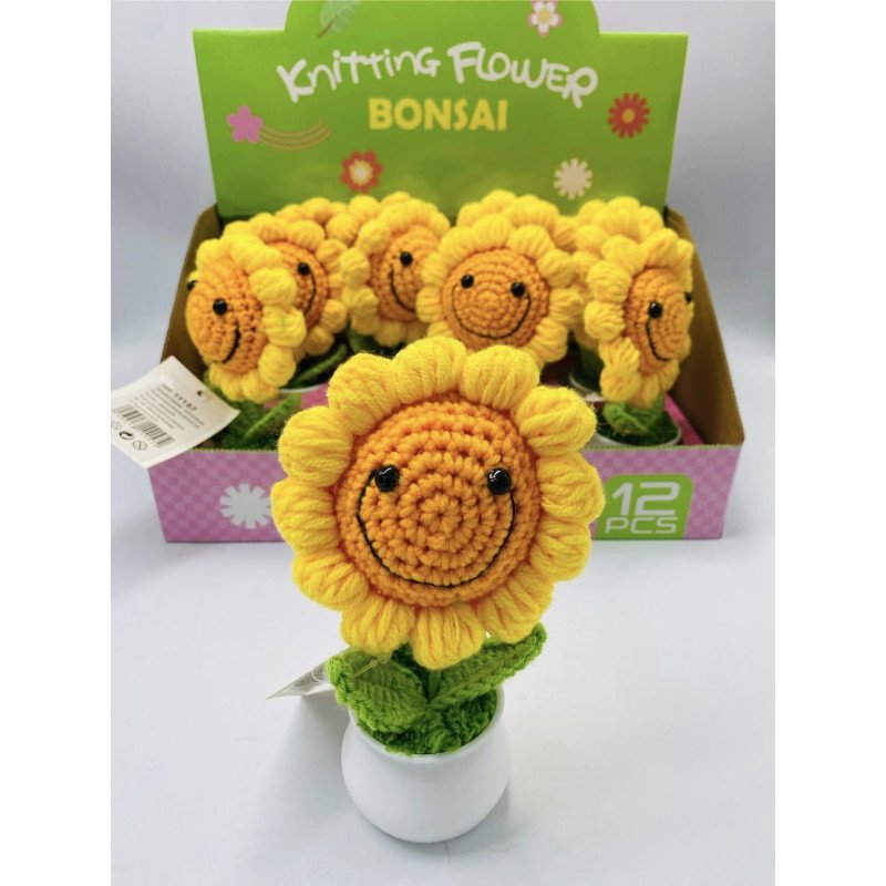 HANDMADE CROCHET MINI CARING SUNFLOWER