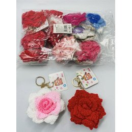 BRELOK PLUSZAK RÓŻA HANDMADE