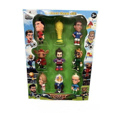 ZESTAW 9SZT FIGURKI PIŁKARSKIE