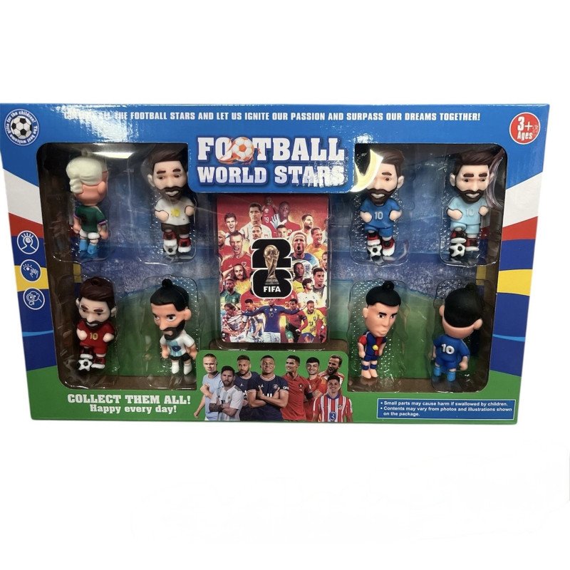 ZESTAW 8SZT FIGURKI + KARTA PIŁKARSKIE