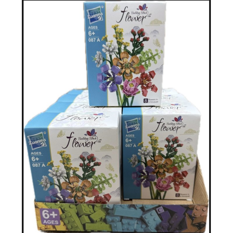 KLOCKI 087B KWIATY FLOWERS