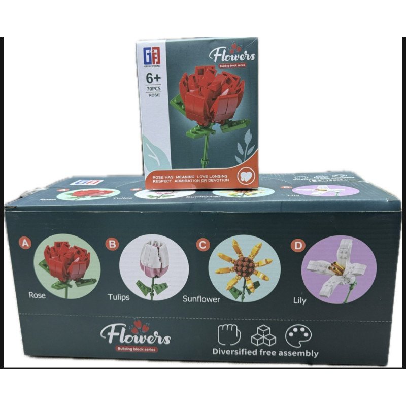 KLOCKI 123-685-688 KWIATY FLOWERS