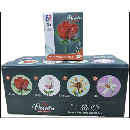 KLOCKI 123-685-688 KWIATY FLOWERS