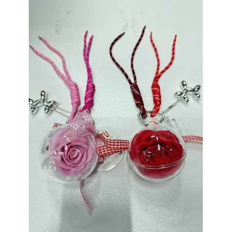 BRELOK KULA SZKLANA RÓŻA