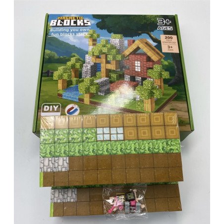 KLOCKI MAGNETYCZNE 200PCS MINECRAFT